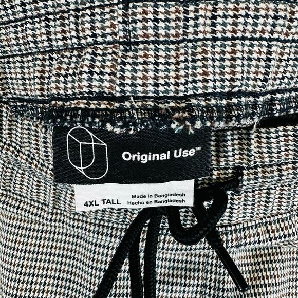 Original Use Mens Jeans Sz 4XL Tall Pant Pull on Tie Stretch Waist Houndstooth - Picture 9 of 9